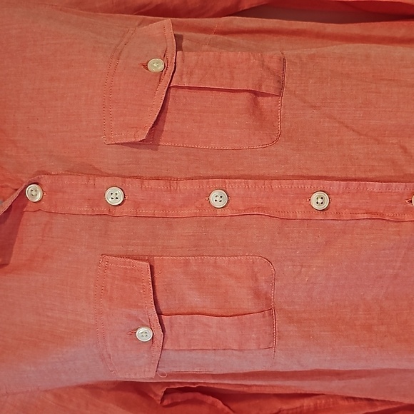 J CREW salmon pink cotton button Camp safari lightweight summer top shir… - Picture 4 of 8